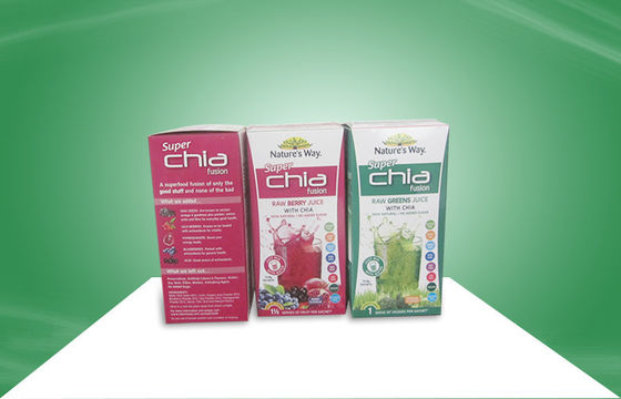 Fruit Juice Paper Packaging Boxes Recyclable with Auto - lock