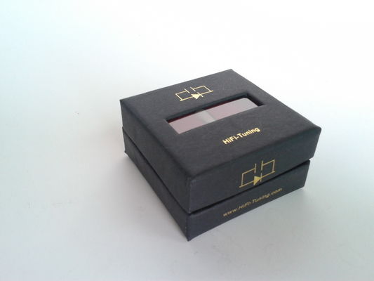 Luxury Black Rigid Gift Packaging Boxes, Foil Stamping Paper Packaging Boxes For Promotion