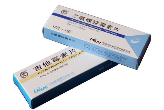 Blue 350gsm Medicine Packaging Boxes Offset printing 20cm x 10cm