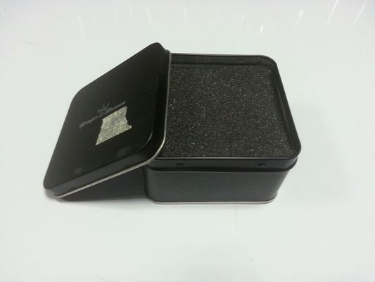 Empty Gift Tin With Black Color Printed ,Watch Packaging Box ,Looks Graceful And Great