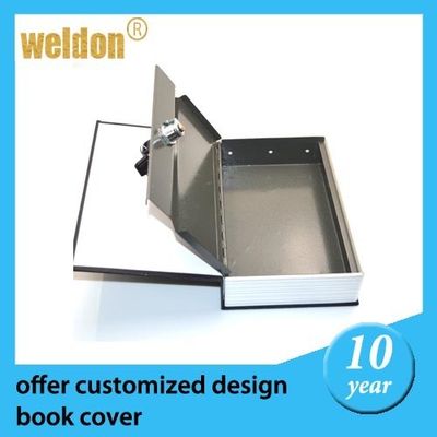 Customized decorative paper book box , book safe box with umber coded lock