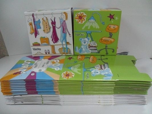 Stationery Kraft Paper Cardboard Packing Boxes With 3 Layers , Folded Paper Color Box