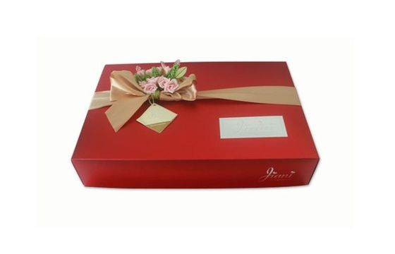 Eco - Friendly Red Matt Laminated Cardboard Boxes For Festival