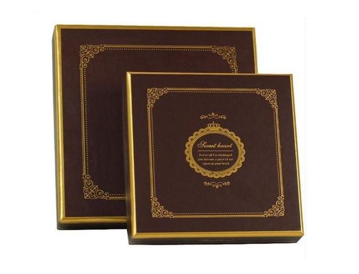 Customized Recycled Square Chocolate Box Packaging For CMYK / Pantone