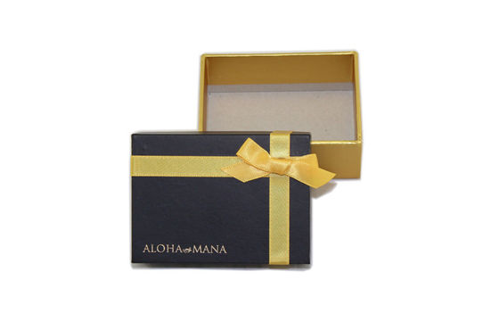 Jewelry Packaging Recycled Cardboard Gift Boxes With Ribbon Crossed
