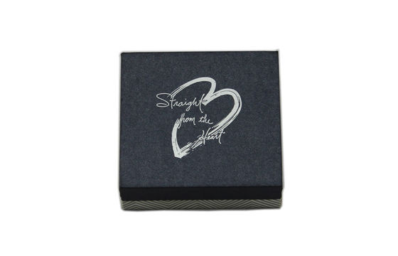 Handmade Luxury Recycled Cardboard Gift Boxes Logo Silver Stamping
