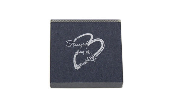 Handmade Luxury Recycled Cardboard Gift Boxes Logo Silver Stamping