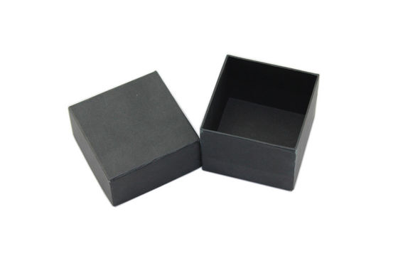 Black Gift Boxes Packaging / Telescope Box Cover Up And Down