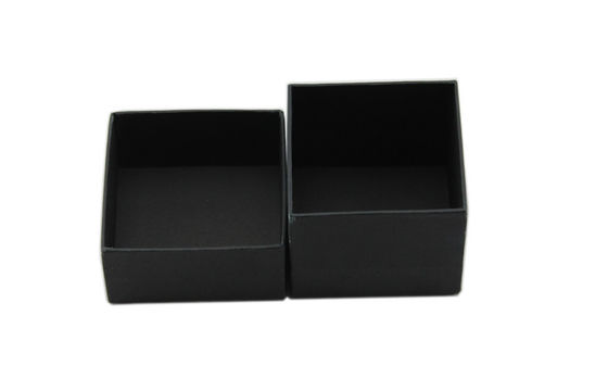Black Gift Boxes Packaging / Telescope Box Cover Up And Down