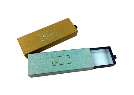 Tie Packaging drawer box , fancy paper green Gift Rectangle Boxes