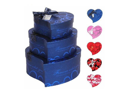 100% Recyclable  Recycled Cardboard Gift Boxes , Customized Heart Shape Gift Box