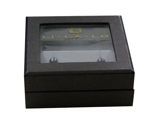 Jewlery Keepsake Gift Boxes Cafe Cardboard PVC Window Customized size