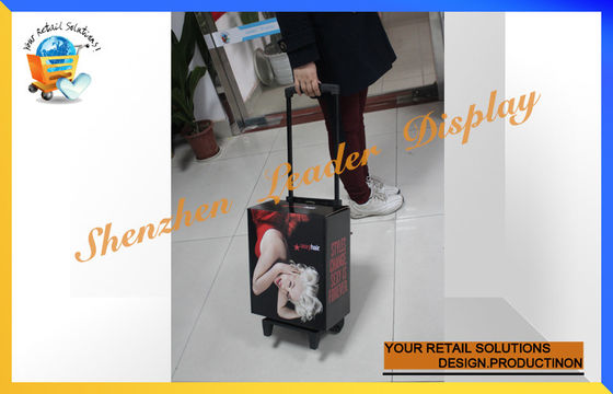 Advertising Promotional Paper Trolley , Corrugated Cardboard Trolley Box