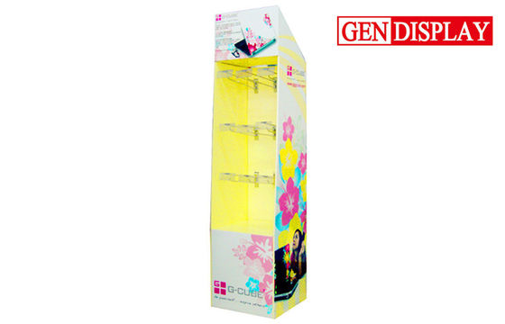 Stable Cardboard Hook Display Rack , Earphone Cardboard Display Boxes
