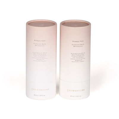 Flexible FDA Eco-friendly Embossing Logo Lid Cosmetic Cylindrical Paper Tube Packaging