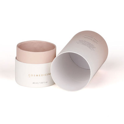 Flexible FDA Eco-friendly Embossing Logo Lid Cosmetic Cylindrical Paper Tube Packaging