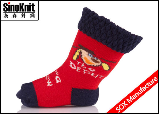 Soft Tube Red Infant Socks Warm Newborn Baby Socks with Organic Cotton