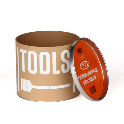 Customised design embossing metal lid silk-screen label kraft paper cans