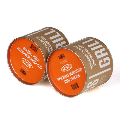 Customised design embossing metal lid silk-screen label kraft paper cans