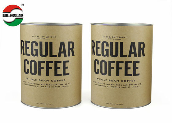 Coffee Packaging Foil Lined Silver Movable Cover Paper Canister