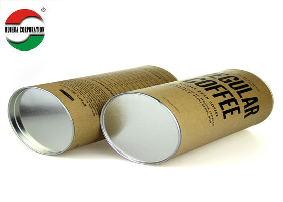 Coffee Packaging Foil Lined Silver Movable Cover Paper Canister