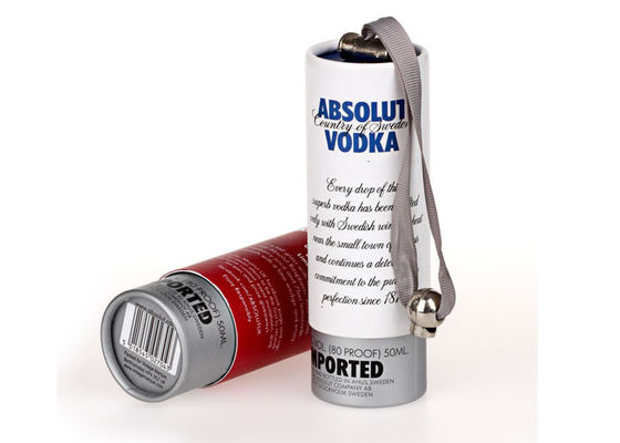 Food Grade Wine Packaging Paper Composite Cans With Movable Metal Lid