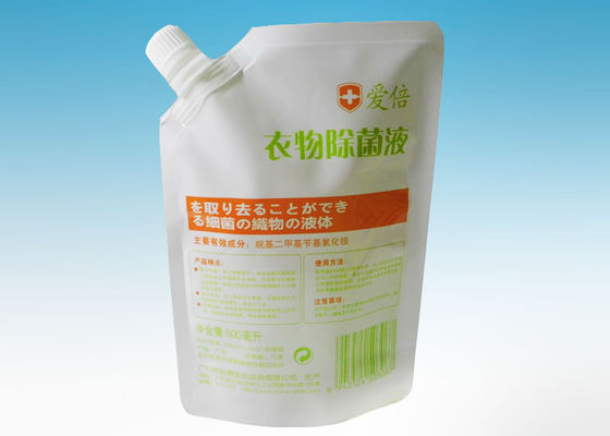 Environment-friendly Personal Care Stand up Spout Pouches, Liquid / Particle Stand Up Pouch Plastic Packaging