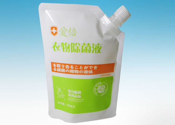 Environment-friendly Personal Care Stand up Spout Pouches, Liquid / Particle Stand Up Pouch Plastic Packaging