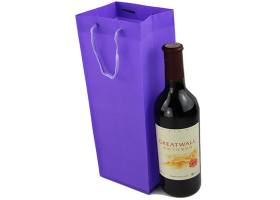 Custom Recyclable Colorful PP Wine Packing Bag Single Bottle With Handle