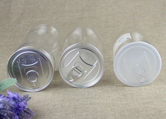 50ml food grade Clear Plastic Cylinder PET nut Can with ISO SGS QS