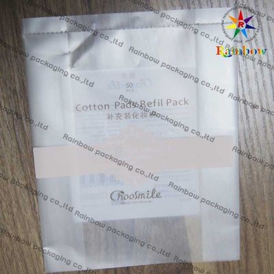 Clear Plastic Cosmetic Packaging Bag For Makeup Cotton