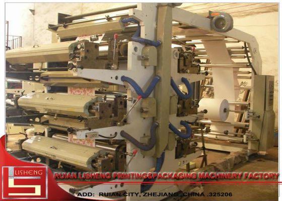 4color Plastic Film Flexo Printing Machine With Ceramic Anilo Rollers