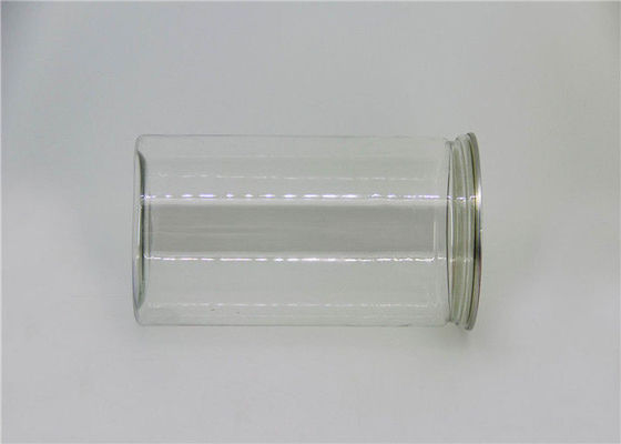 Large capacity food grade Clear Plastic Cylinder PET canister For dry fruit , nut