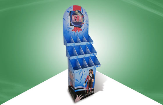 Promotional Shop Product floor standing display units , Cardboard Wine Display Units
