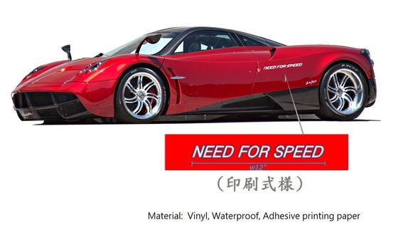 Decorative Letter / Logo Die Cut Free Sticker Decals For Car Body