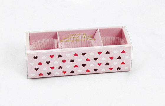 3 Tablets Macarons Drawer Paper Printing Box Packaging Matt Laminated With Clear Window