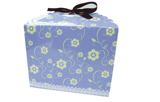 Enviromental Printing Box Packaging , Fancy Birthday Paper Cake Boxes