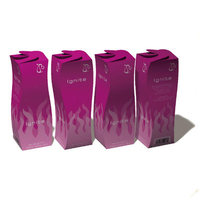 Red Cosmetics Paper Box Packaging 350 Gram White Paper For Display