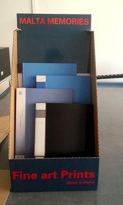 Books cardboard counter display pop storage display box for notebooks