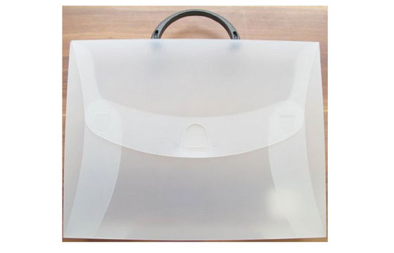Plastic Document Folder 30mm Elastic Closure , A4 Clear Document briefcase box file