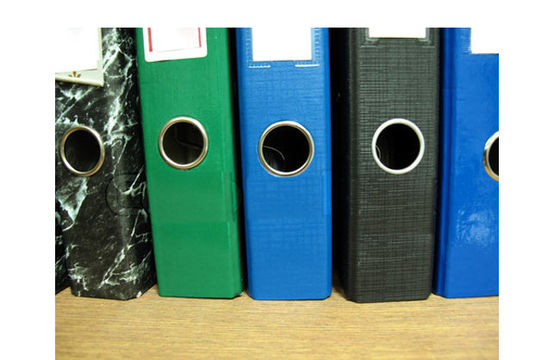 A4 red / green hard cover PP meeting File Folder Document clip inserted