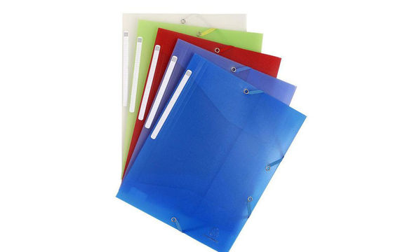 Office stationery mini size 3 flap elasticated folder printing Plastic Document Folder