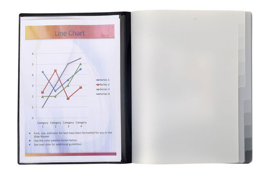 Opaque polypropylene 12 compartments multipart stationery file