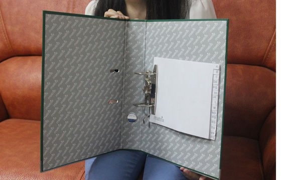 2 hole ring binder plastic Plastic Document Folder for office paper protector