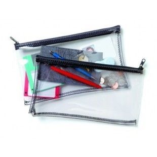 Document Folders Zipper Bank Bags   With Leather Windows Framed Cardholder 