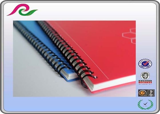 blue / red PP Cover Spiral Bound Notebooks for business office writting