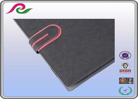 Hardcover types of business velcro closure spiral notebook with card files