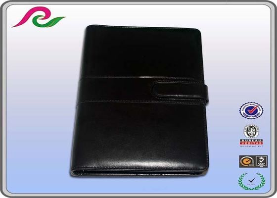 PU cover business loose leaf notebook , black hard cover notebooks
