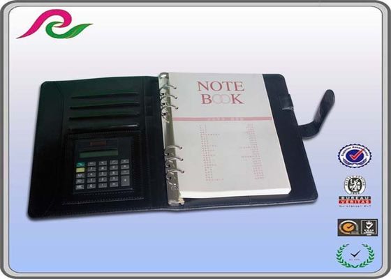 PU cover business loose leaf notebook , black hard cover notebooks