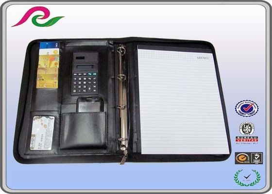 customized A5 magnet closure loose leaf notebook with calculator